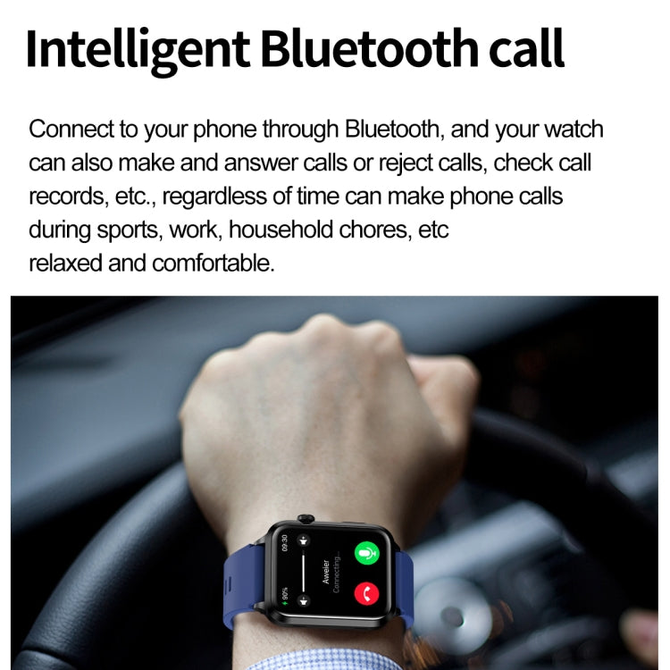 ET580 2.04 inch AMOLED Screen Sports Smart Watch Support Bluethooth Call /  ECG Function(Red Silicone Band)