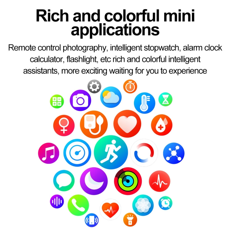 ET580 2.04 inch AMOLED Screen Sports Smart Watch Support Bluethooth Call /  ECG Function(Red Silicone Band)