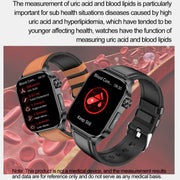 ET580 2.04 inch AMOLED Screen Sports Smart Watch Support Bluethooth Call /  ECG Function(Black Butterfly Buckle)