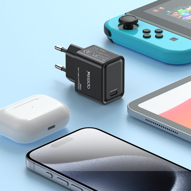 Yesido YC62 PD 25W USB-C/Type-C Interface GaN Fast Charging Charger(EU Plug)