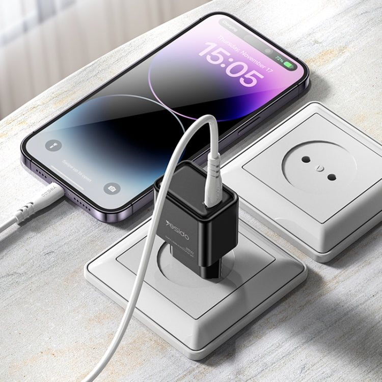 Yesido YC62 PD 25W USB-C/Type-C Interface GaN Fast Charging Charger(EU Plug)