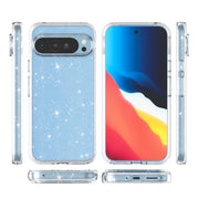 For Google Pixel 9 Terminator Style Shockproof Phone Case(Glitter White)