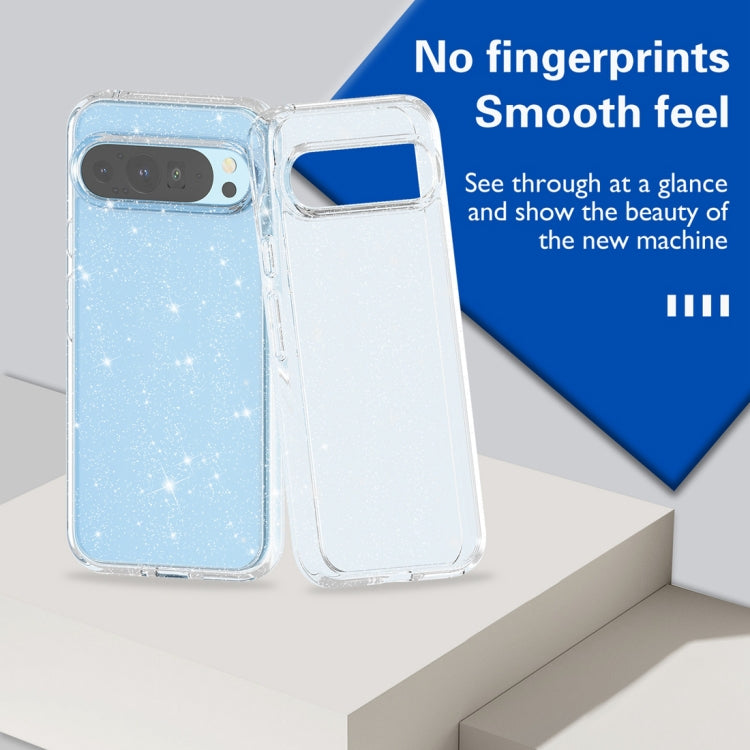 For Google Pixel 9 Terminator Style Shockproof Phone Case(Glitter White)