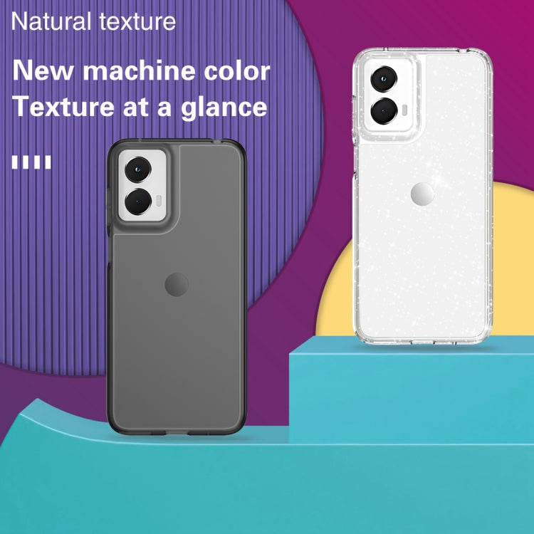 For Motorola Moto G 5G 2024 Terminator Style Shockproof Phone Case(Glitter White)