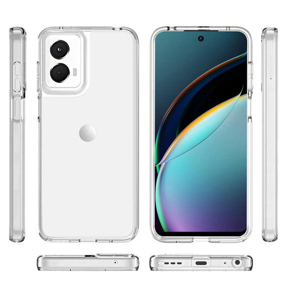 For Motorola Moto G 5G 2024 Terminator Style Shockproof Phone Case(Transparent)