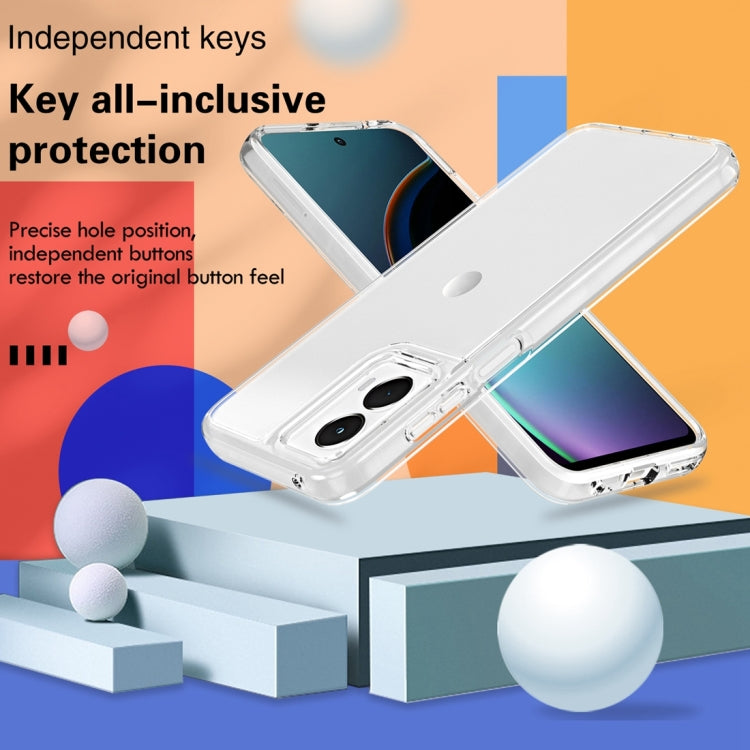 For Motorola Moto G 5G 2024 Terminator Style Shockproof Phone Case(Transparent)