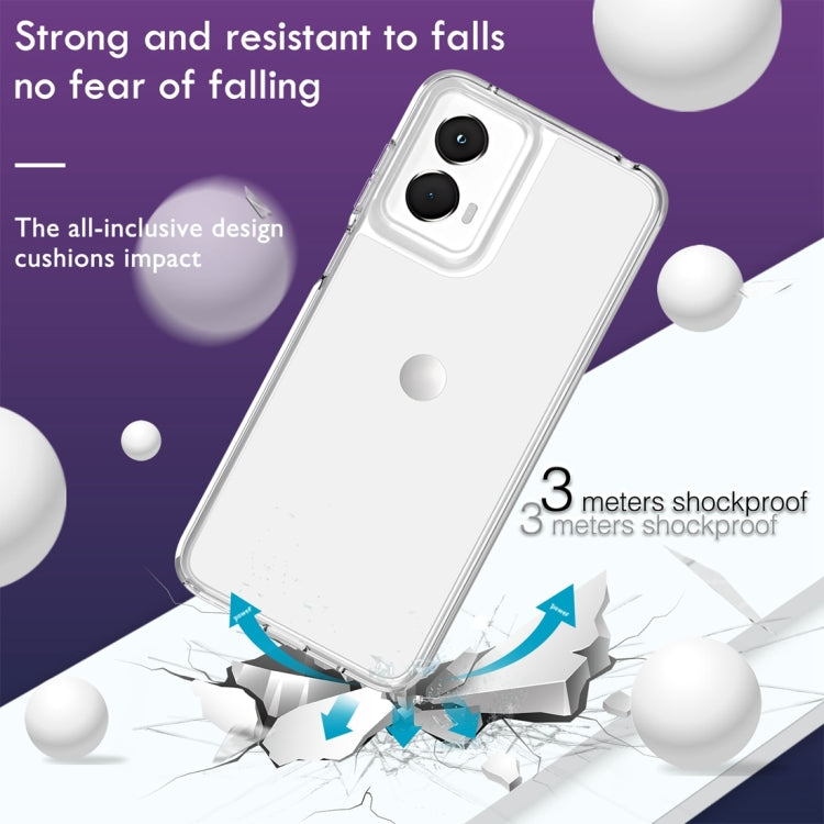 For Motorola Moto G 5G 2024 Terminator Style Shockproof Phone Case(Transparent)