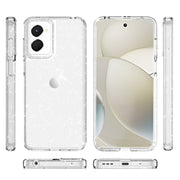For Motorola Moto G Power 5G 2024 Terminator Style Shockproof Phone Case(Glitter White)