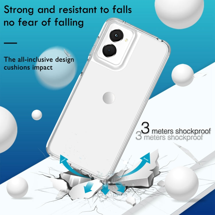 For Motorola Moto G Power 5G 2024 Terminator Style Shockproof Phone Case(Transparent)