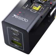 Yesido YC58 100W 2Type-C+USB Ports with 1 Socket Desktop GaN Charger(EU Plug)