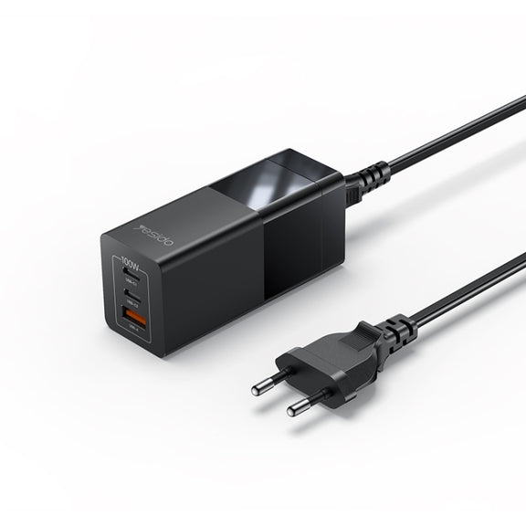 Yesido YC58 100W 2Type-C+USB Ports with 1 Socket Desktop GaN Charger(EU Plug)
