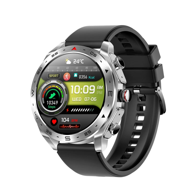 LEMFO T95 1.52 inch IPS Screen 2 in 1 Bluetooth Earphone Smart Watch Support Wellness Tracking(Silver)