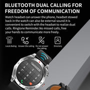 LEMFO T95 1.52 inch IPS Screen 2 in 1 Bluetooth Earphone Smart Watch Support Wellness Tracking(Silver)