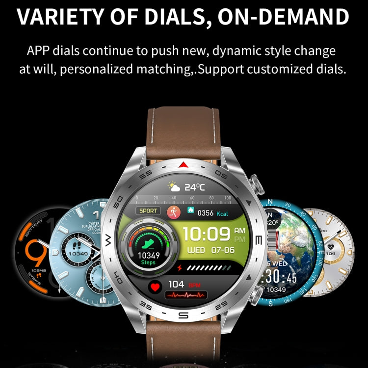 LEMFO T95 1.52 inch IPS Screen 2 in 1 Bluetooth Earphone Smart Watch Support Wellness Tracking(Silver)