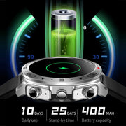 LEMFO T95 1.52 inch IPS Screen 2 in 1 Bluetooth Earphone Smart Watch Support Wellness Tracking(Silver)