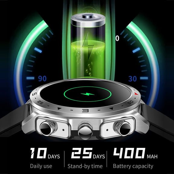 LEMFO T95 1.52 inch IPS Screen 2 in 1 Bluetooth Earphone Smart Watch Support Wellness Tracking(Silver)
