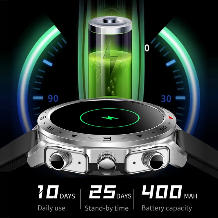 LEMFO T95 1.52 inch IPS Screen 2 in 1 Bluetooth Earphone Smart Watch Support Wellness Tracking(Silver)