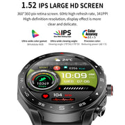 LEMFO T95 1.52 inch IPS Screen 2 in 1 Bluetooth Earphone Smart Watch Support Wellness Tracking(Silver)