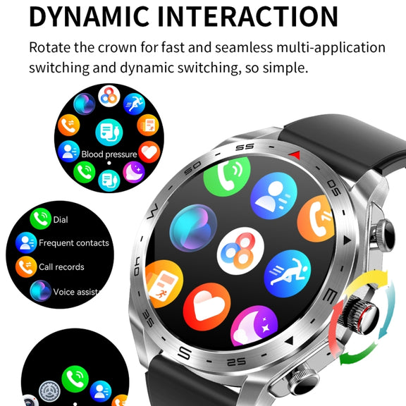 LEMFO T95 1.52 inch IPS Screen 2 in 1 Bluetooth Earphone Smart Watch Support Wellness Tracking(Silver)