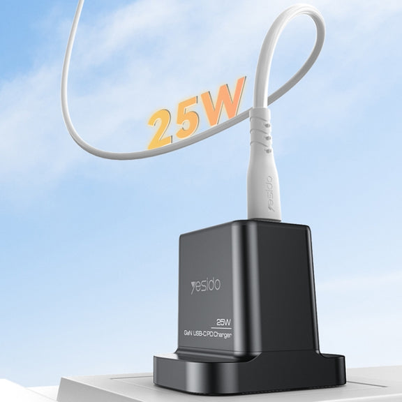 Yesido YC81 PD 25W USB-C/Type-C Interface GaN Fast Charging Charger(UK Plug)