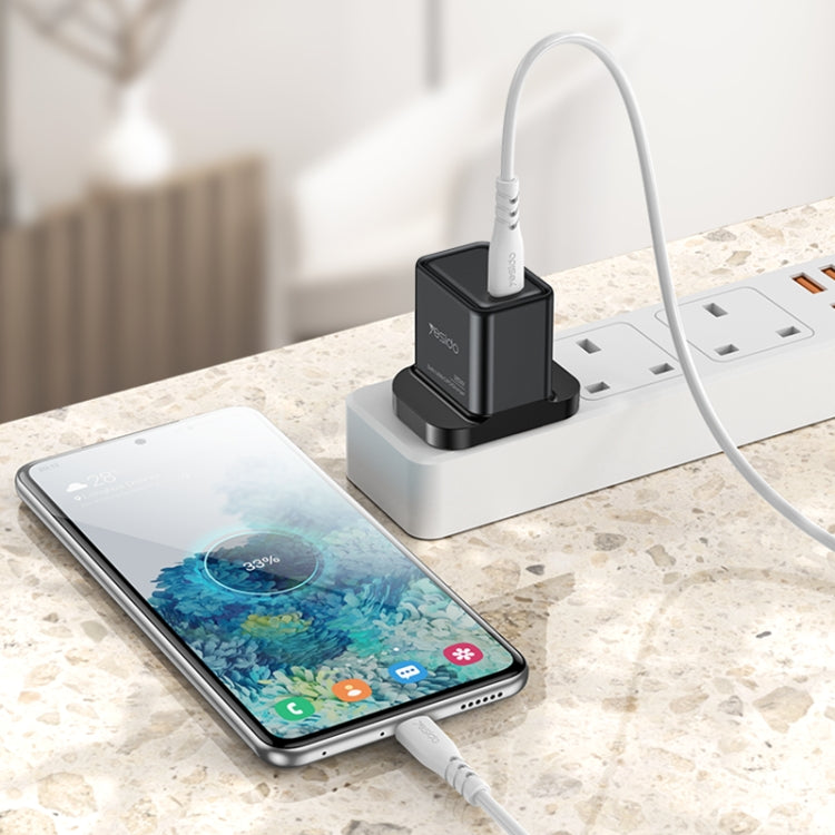 Yesido YC81 PD 25W USB-C/Type-C Interface GaN Fast Charging Charger(UK Plug)