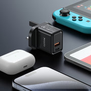 Yesido YC83 PD 30W USB-C/Type-C+USB Interface GaN Fast Charging Charger(UK Plug)