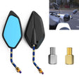 Motorcycle / Electromobile Modified Diamond-shaped Burnt Titanium Plating Rearview Mirror, Style:Carbon Fiber Type X Texture - Side Mirrors by PMC TechLife | Online Shopping South Africa | PMC TechLife | Buy Now Pay Later Mobicred