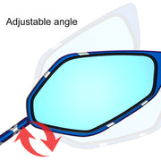 Motorcycle / Electromobile Modified Diamond-shaped Burnt Titanium Plating Rearview Mirror, Style:Carbon Fiber Type X Texture