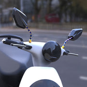 Motorcycle / Electromobile Modified Diamond-shaped Burnt Titanium Plating Rearview Mirror, Style:Carbon Fiber Type X Texture