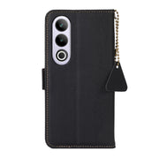For OnePlus CE4 5G Global Side-Magnetic TJ Genuine Leather RFID Phone Case(Black)