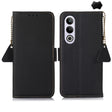 For OnePlus Ace 3V Side-Magnetic TJ Genuine Leather RFID Phone Case(Black) - OnePlus Cases by PMC TechLife | Online Shopping South Africa | PMC TechLife | Buy Now Pay Later Mobicred