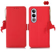 For OnePlus Ace 3V Side-Magnetic TJ Genuine Leather RFID Phone Case(Red) - OnePlus Cases by PMC TechLife | Online Shopping South Africa | PMC TechLife | Buy Now Pay Later Mobicred