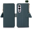 For OnePlus Ace 3V Side-Magnetic TJ Genuine Leather RFID Phone Case(Green) - OnePlus Cases by PMC TechLife | Online Shopping South Africa | PMC TechLife | Buy Now Pay Later Mobicred