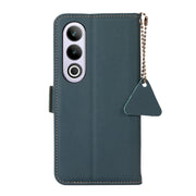 For OnePlus Ace 3V Side-Magnetic TJ Genuine Leather RFID Phone Case(Green)
