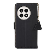 For OnePlus Ace 5 Pro / Ace 5 / 13R Side-Magnetic TJ Genuine Leather RFID Phone Case(Black)