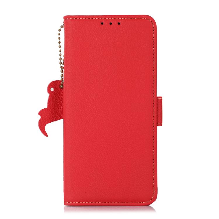 For OnePlus Ace 5 Pro / Ace 5 / 13R Side-Magnetic TJ Genuine Leather RFID Phone Case(Red)
