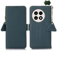 For OnePlus Ace 5 Pro / Ace 5 / 13R Side-Magnetic TJ Genuine Leather RFID Phone Case(Green) - OnePlus Cases by PMC TechLife | Online Shopping South Africa | PMC TechLife | Buy Now Pay Later Mobicred