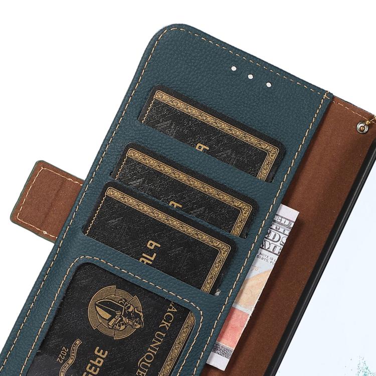 For OnePlus Ace 5 Pro / Ace 5 / 13R Side-Magnetic TJ Genuine Leather RFID Phone Case(Green)