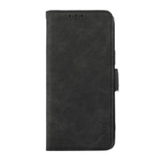 For iPhone 16 Pro ABEEL Frosted Magnetic RFID Leather Phone Case(Black)