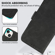 For iPhone 16 Pro ABEEL Frosted Magnetic RFID Leather Phone Case(Black)