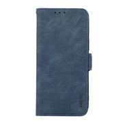 For iPhone 16 ABEEL Frosted Magnetic RFID Leather Phone Case(Blue)