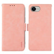 For iPhone 16e ABEEL Frosted Magnetic RFID Leather Phone Case(Pink) - iPhone 16e Cases by PMC TechLife | Online Shopping South Africa | PMC TechLife | Buy Now Pay Later Mobicred