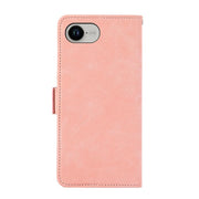 For iPhone 16e ABEEL Frosted Magnetic RFID Leather Phone Case(Pink)