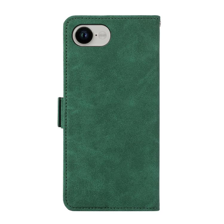 For iPhone 16e ABEEL Frosted Magnetic RFID Leather Phone Case(Green)