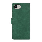 For iPhone 16e ABEEL Frosted Magnetic RFID Leather Phone Case(Green)