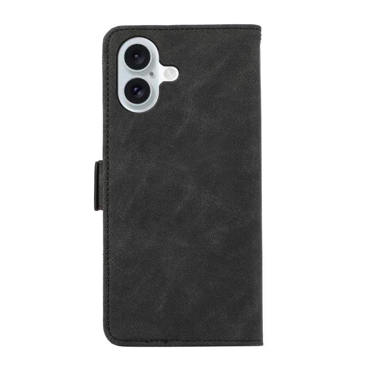 For iPhone 17 ABEEL Frosted Magnetic RFID Leather Phone Case(Black)