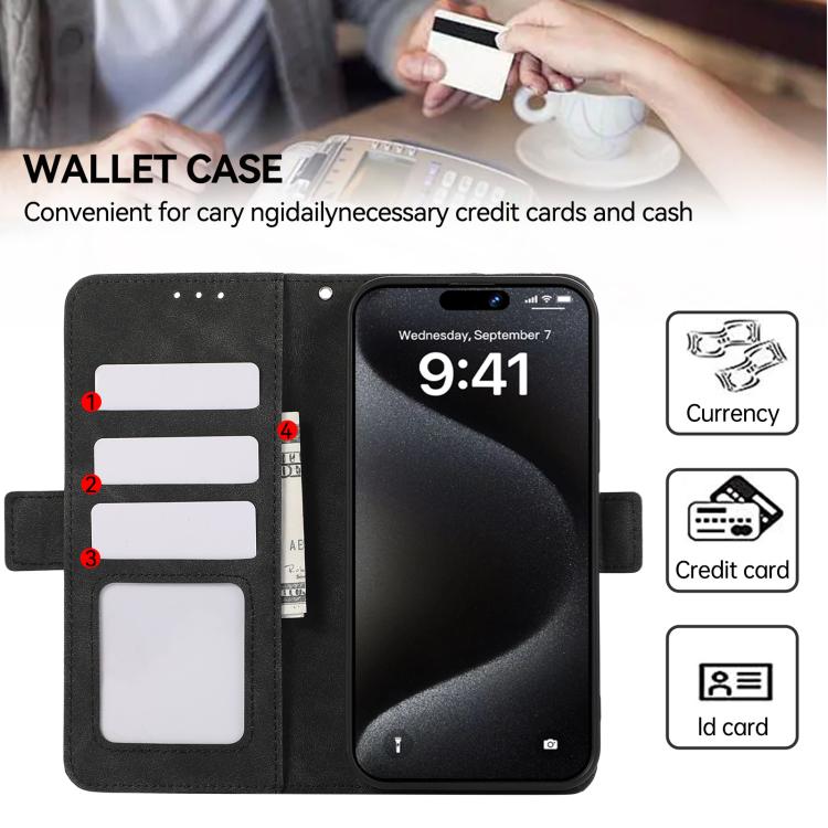 For iPhone 17 ABEEL Frosted Magnetic RFID Leather Phone Case(Black)