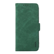 For iPhone 17 ABEEL Frosted Magnetic RFID Leather Phone Case(Green)