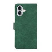 For iPhone 17 ABEEL Frosted Magnetic RFID Leather Phone Case(Green)