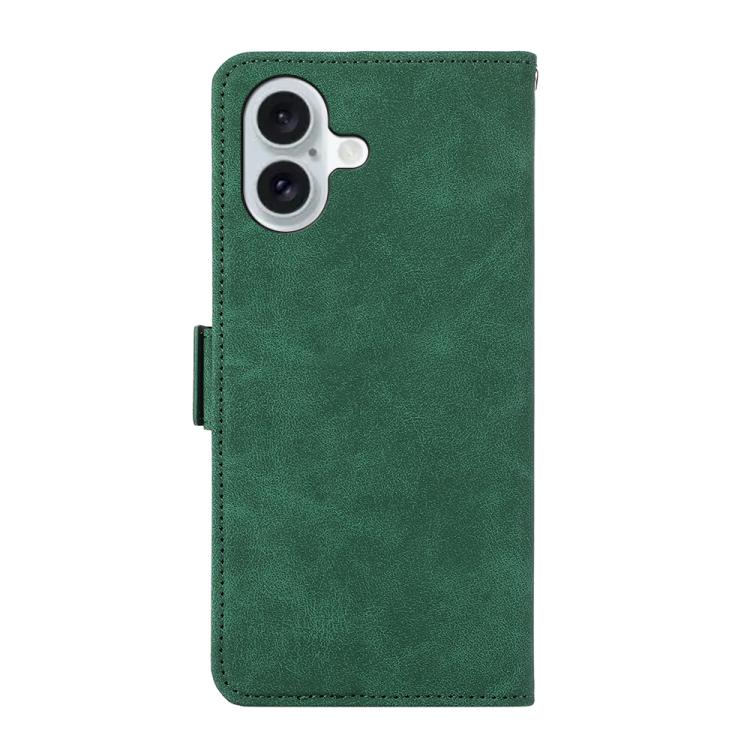 For iPhone 17 ABEEL Frosted Magnetic RFID Leather Phone Case(Green)
